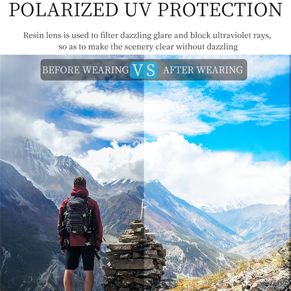 Sportzonnebril voor heren Meekleurende fietsspiegel Rood gepolariseerde fietszonnebril Dames Vissen 2025, UV400 fietsbril