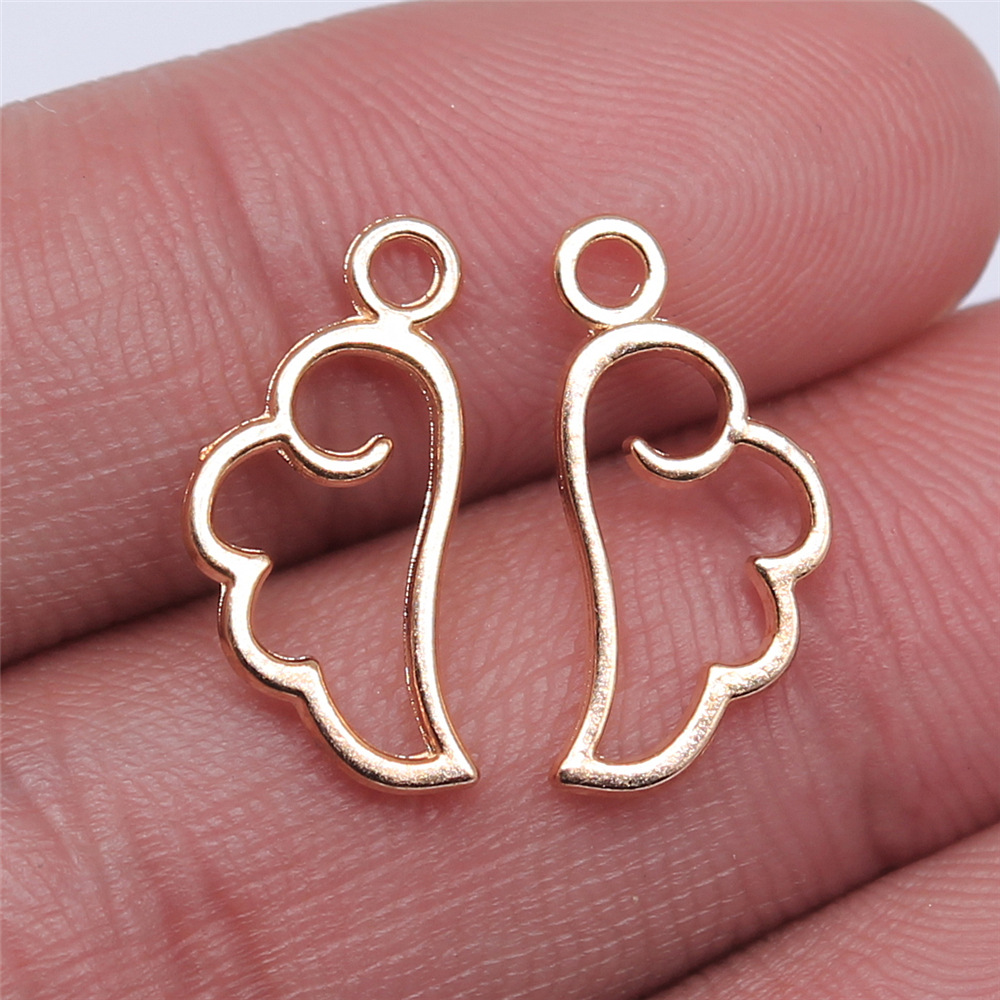 40pcs Angel Wings Connector Charms For Jewelry Making Wing Charms DIY Handmade Tibetan Finding Jewelry: VIOLET