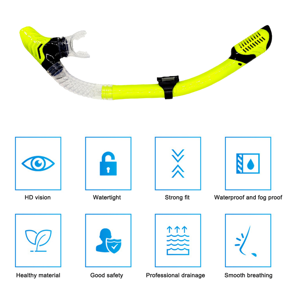 Diving Snorkel Snorkeling Gear Dry Snorkel Underwater Breathing Tube Silicone Swimming Diving Snorkel Dry Breathing Tube