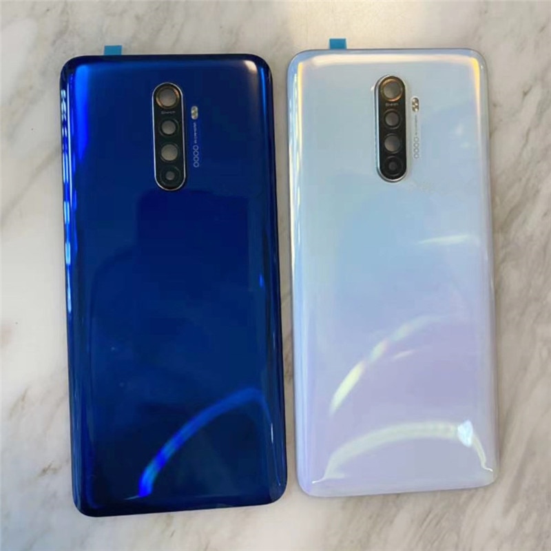 X2pro original habitação para oppo realme x2 pro vidro reparação capa da bateria substituir traseira do telefone da porta + logotipo câmera lente