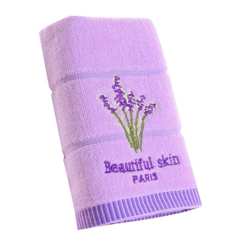 70X140cm Geborduurde Lavendel Aromatherapie Bad Hand Gezicht Handdoeken Sheet Washandje