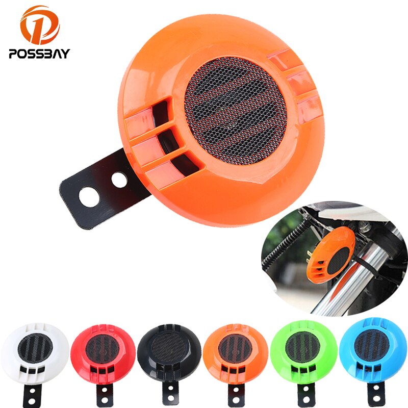 POSSBAY Motorcycle Horn 430Hz 12V 110db Scooter Accessories Dirt Bike Quad ATV Bikes Sound Air Classic Horn Car Moto Speaker