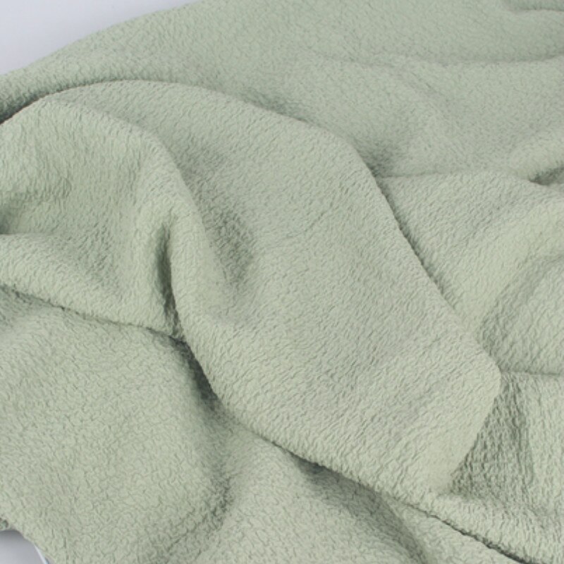 Style coréen bulle crêpe en mousseline de soie tissu rétro solide robe courte femmes robe vêtement matériel: khaki green
