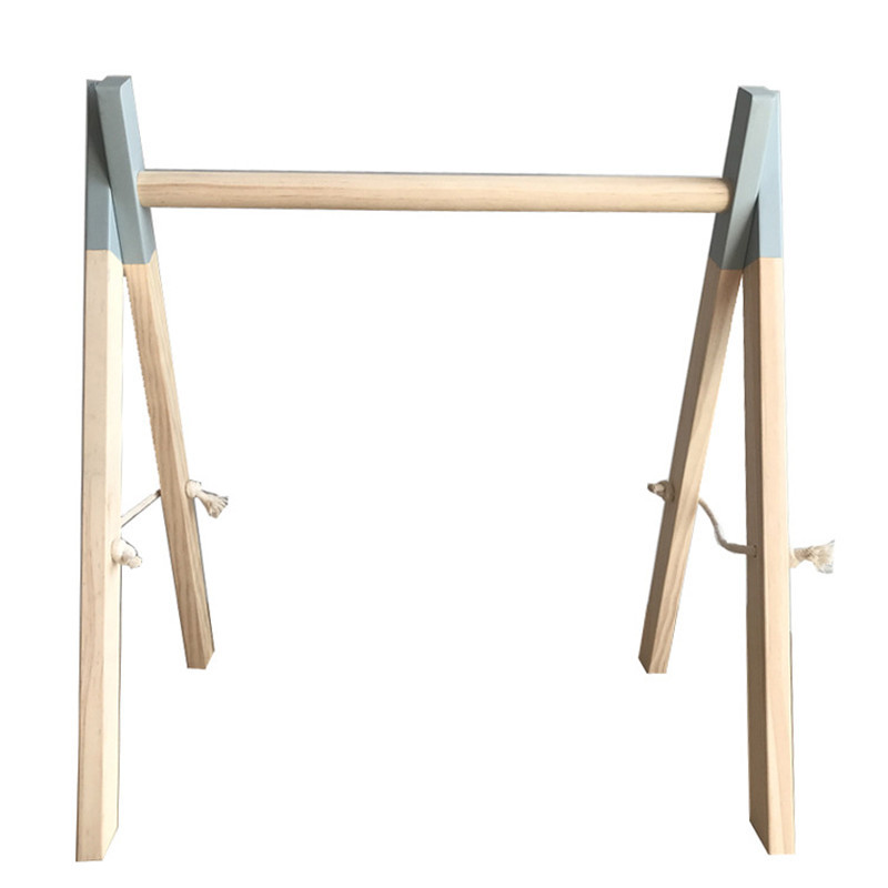 Nordic Houten Baby Gym Accessoires & Play Gym Rammelaar Speelgoed Set Frame Nursery Decor Montessori Sensory Speelgoed Babyrammelaars Beste: Grey