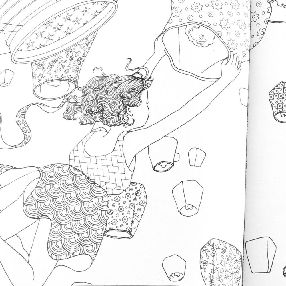 English Adult Graffiti Books Wonderland Exploration Coloring Book