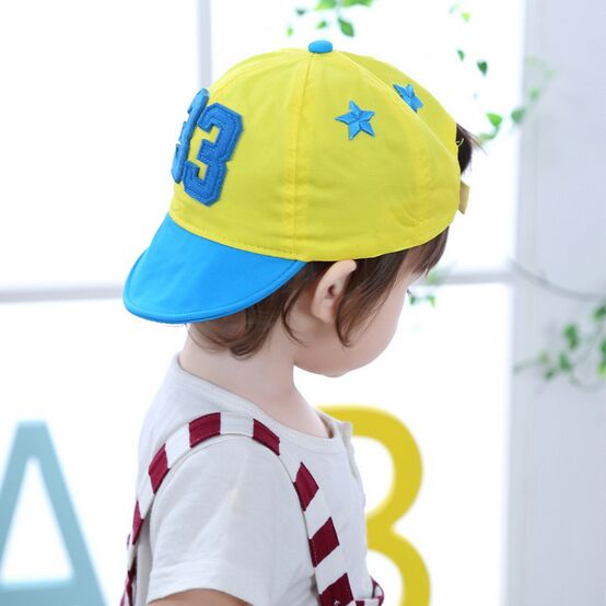 sombrero de bebé con letra 33 gorra de béisbol infantil de verano para niña gorras de algodón suave visores Snapback HT52045 + 30: yellow