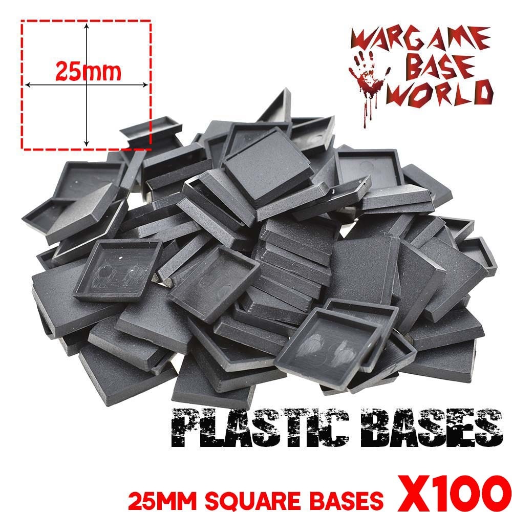 Miniaturen base en wargame model bases veel 100 25mm Vierkante plastic Bases voor warhamemr