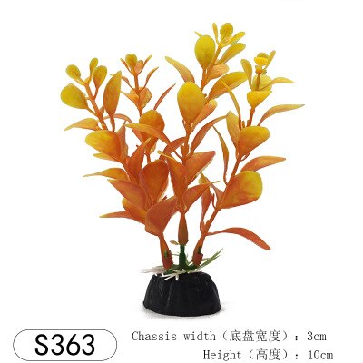 1 stk akvarie kunstige plastik planter dekoration akvarie landskab 1 stk kunstige akvarie dekorationer: 363 1 stk