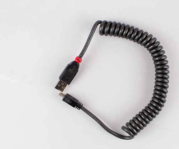 Mechanical Keyboard GH60 USB cable mini USB port for poker 2 GH60 keyboard kit DIY LINDY coliled Cable wire: BLACK