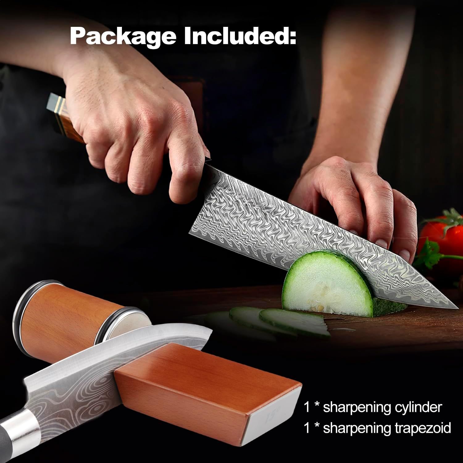 Professionele rollende messenslijperset met magnetische houder 15/20 ° Hoek industriële diamantsteen voor keukenchef stalen mes