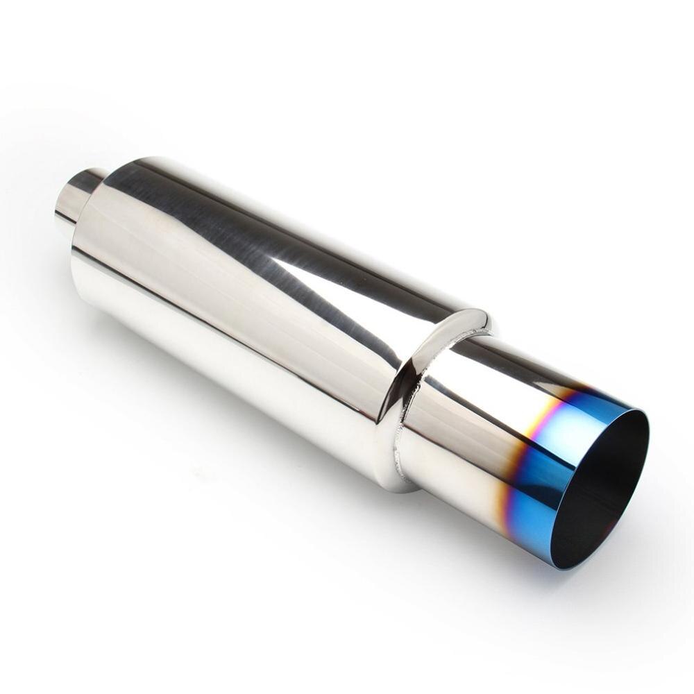 Car Exhaust Pipe Muffler Tail Pipe Universal Stainless Steel Length 470mm Diameter 91mm Car Modified Parts