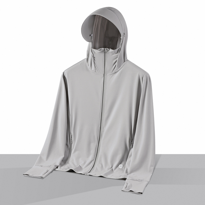 Sommer tynd par sport fritid solcreme tøj komfortabel issilke åndbar udendørs uv-beskyttelse frakke: 4xl / Blå
