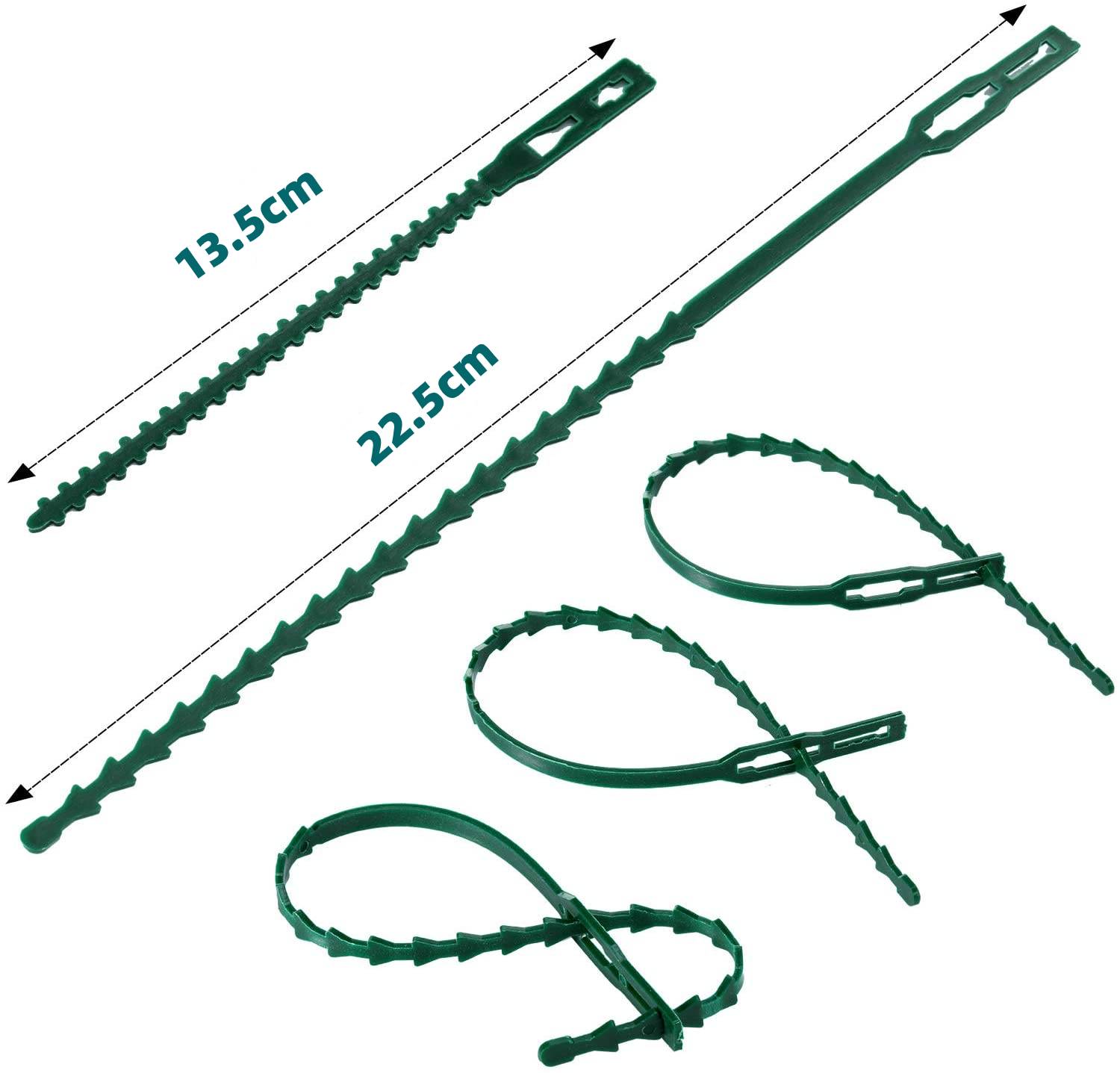 Liens torsadés flexibles et réglables pour plantes de jardin, 50 pièces, appui de plante robuste et multifonctionnel, 13.5cm/ 22.5 cm