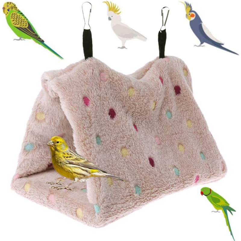 Cage à oiseaux en coton, Mini maison, nid de perroquet, perruche, hamac d&#39;hiver, tente, lit, grotte suspendue, produits pour animaux de compagnie