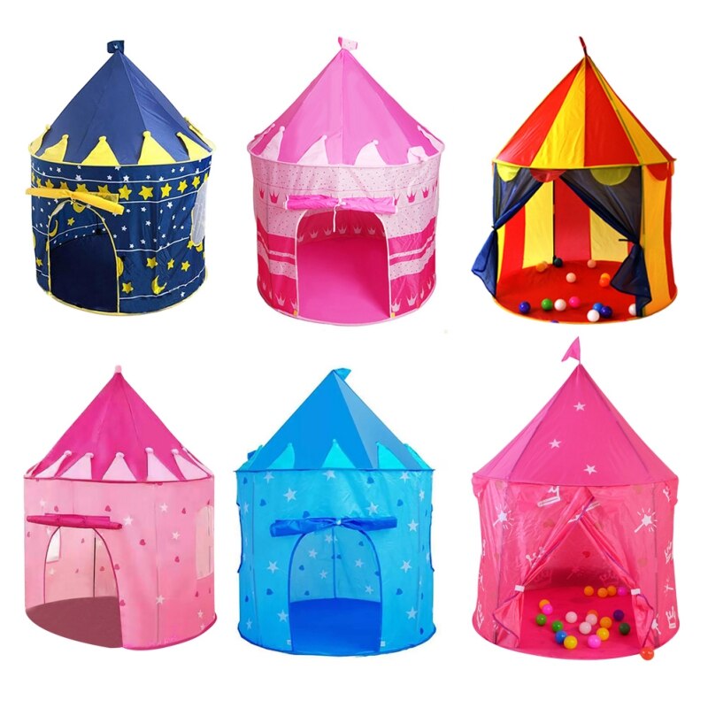 Portable Foldable Princess Folding Tent Play House Game Tent Toys Ball Pool Castle Tents For Girls Kids Children Christmas