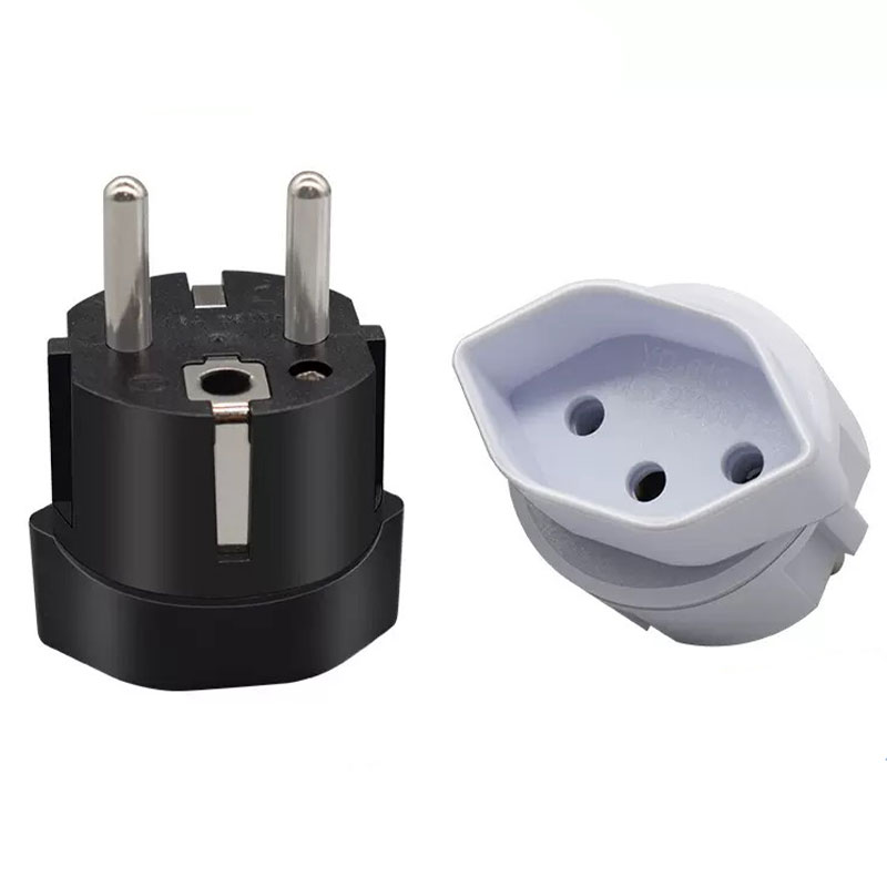 European France Travel Plug Adapter,Swiss to European Plug adaptor Travel Adapter socket 10A 250V