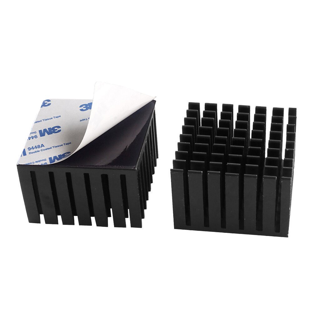 5Pcs Younuon 37X37X24 Mm Zwart Aluminium Koellichaam Voor Pc Transistor Led Power Ic Transistor module Pbc Ventilator Koeling