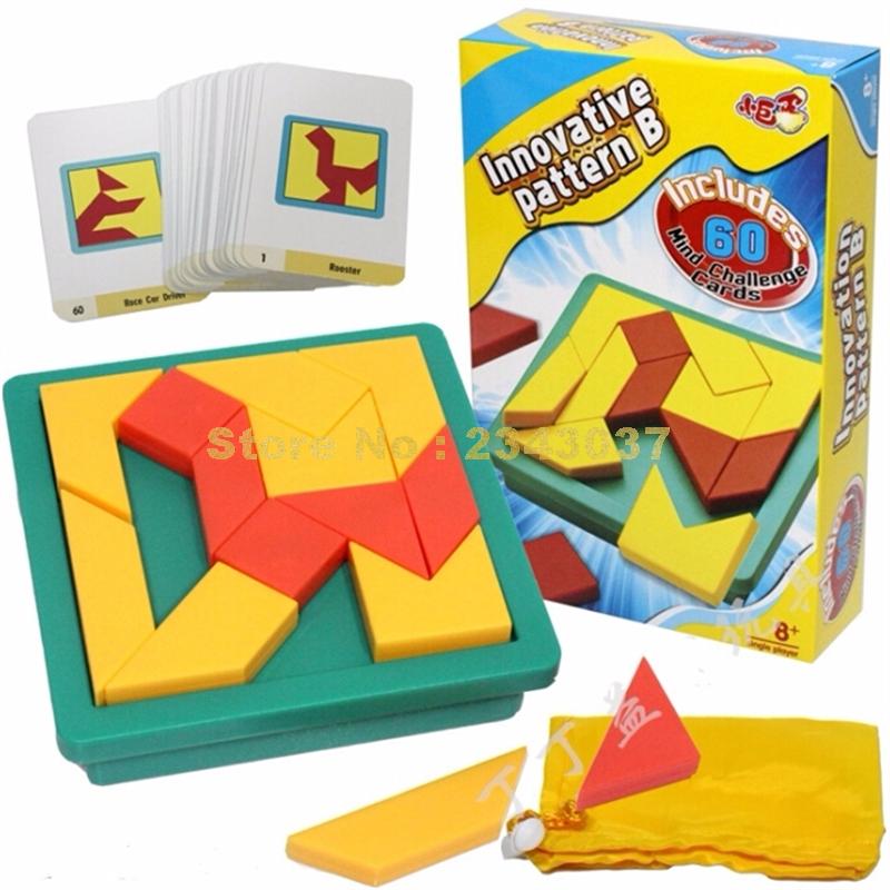 Innovasjon puslespill intelligens test tangram puslespill hjernetrim låve pedagogisk logisk søle leke leketøy: B