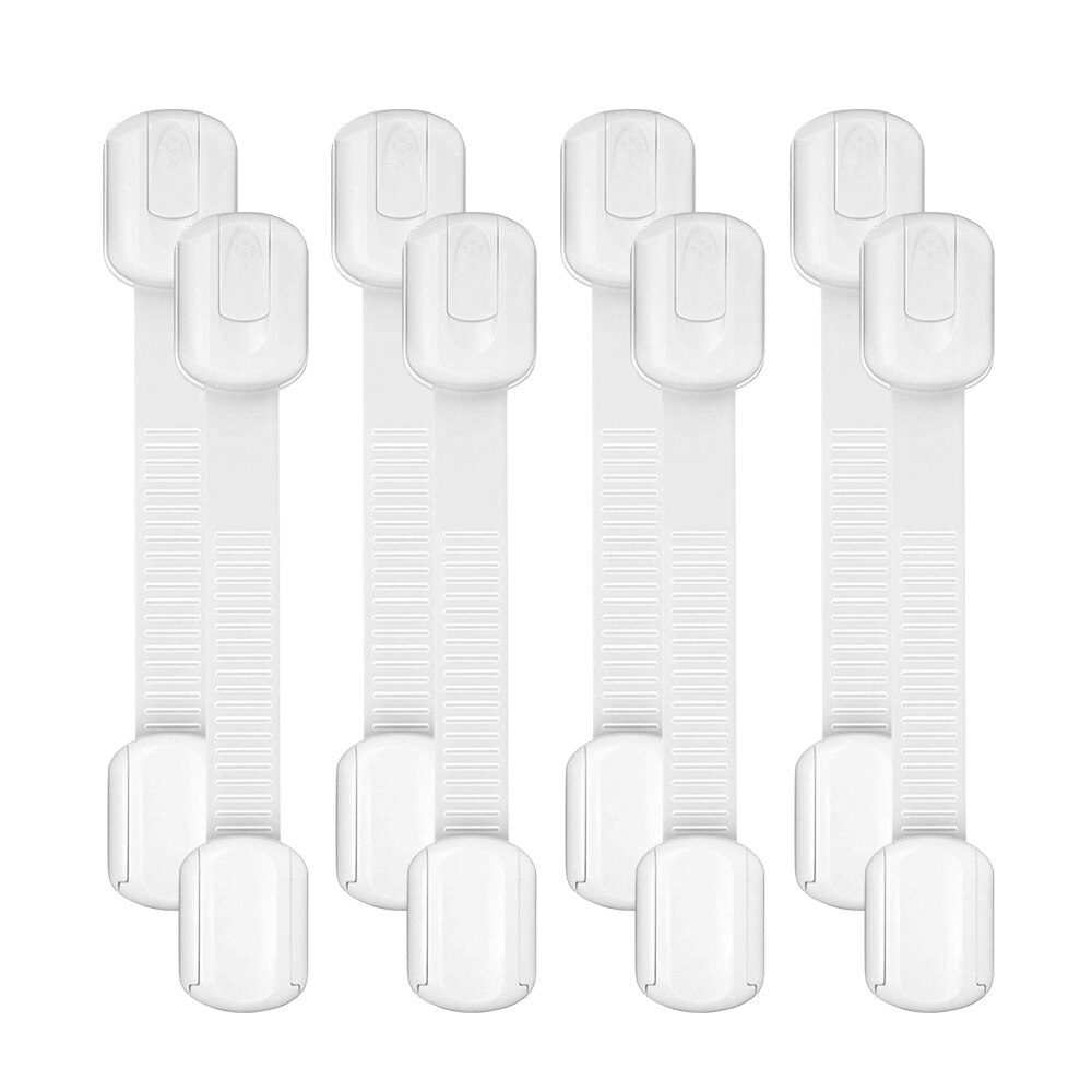 16 PCS Child Safety Cabinet Locks Baby Proofing Adjustable Strap Lock Multi Use Latches for Drawers Cupboards Dresser Oven: 8 pcs