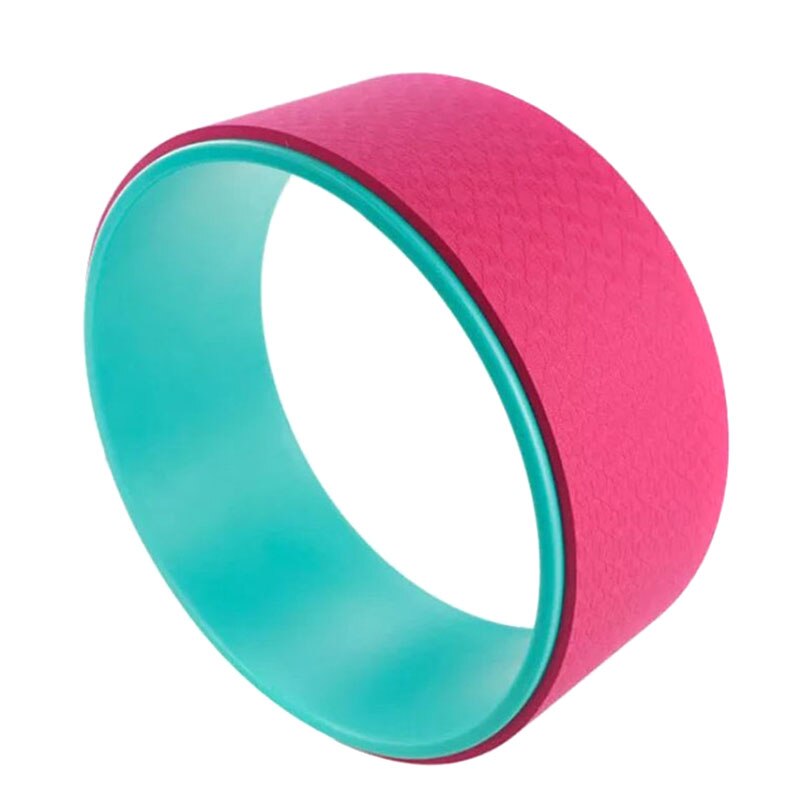 Yoga Wheel Comfortable Yoga Prop Wheel Back Bends Stretching Training Accessories: Inner green pink