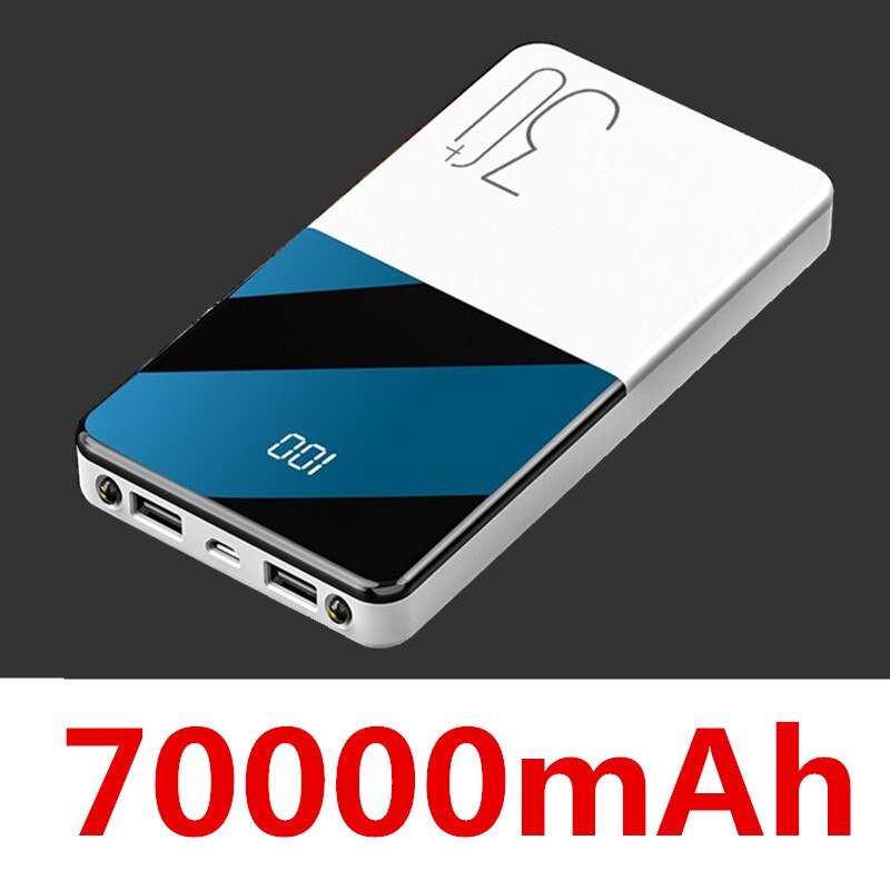 Accumulatori E Caricabatterie Di Riserva Senza Fili del Caricatore 70000mAh portatile Mobile Ultra Ad Alta Capacità di Ricarica Veloce USB Batteria ESTERNA Ultra Sottile Caricatore: 70000mAh