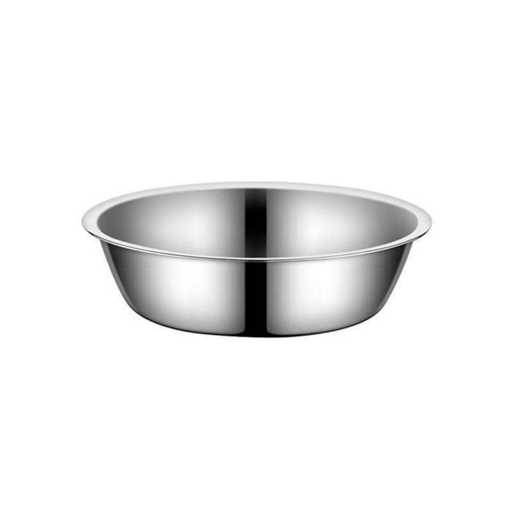Gamelle de grande capacité en acier inoxydable antirouille pour animaux de compagnie, bols de mangeoire à eau pour chat, récipient de nourriture pour animaux de compagnie argenté, fournitures pour chaton: WHITE