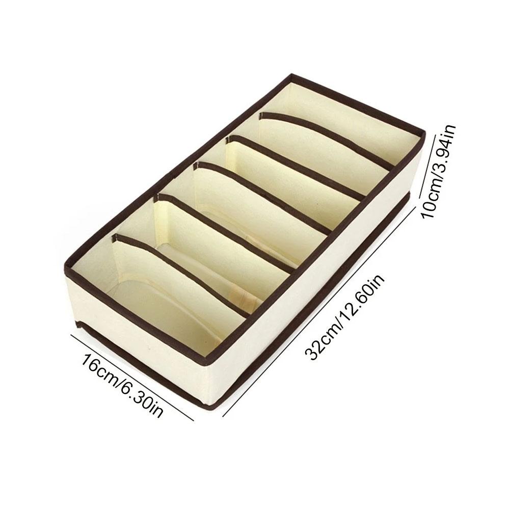 Foldable Drawer Organizers for Underwear, Socks, Bras - Closet Storage Boxes & Dividers: DARK GRAY