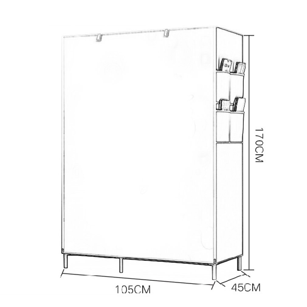Simple Wardrobe Storage Closet Hanging Wardrobe Reinforcement Combination