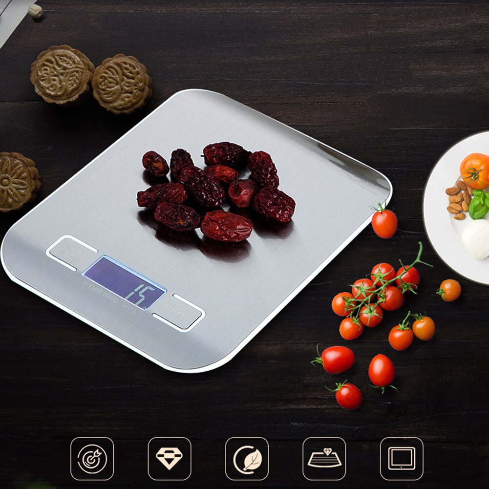 Draagbare 5/10Kg Elektronische Weegschaal Keuken Voedsel Meel Bakken Koken Wegen Tool
