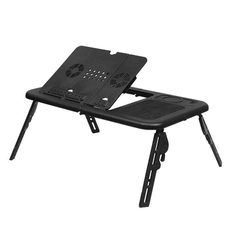 Multi-fonction Ordinateur Portable Table Stand-Up Pliant Table D'ordinateur, ordinateur portable Support Plateau Sur USB REFROIDISSEMENT Lit (noir): Default Title