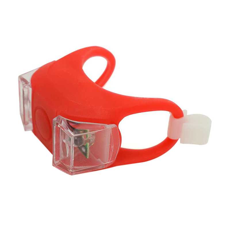 Mini silikone led cykellys styr hjul cykel for baglygte mtb baglygter nat advarsel pandelampe cykel baglygte: Rød