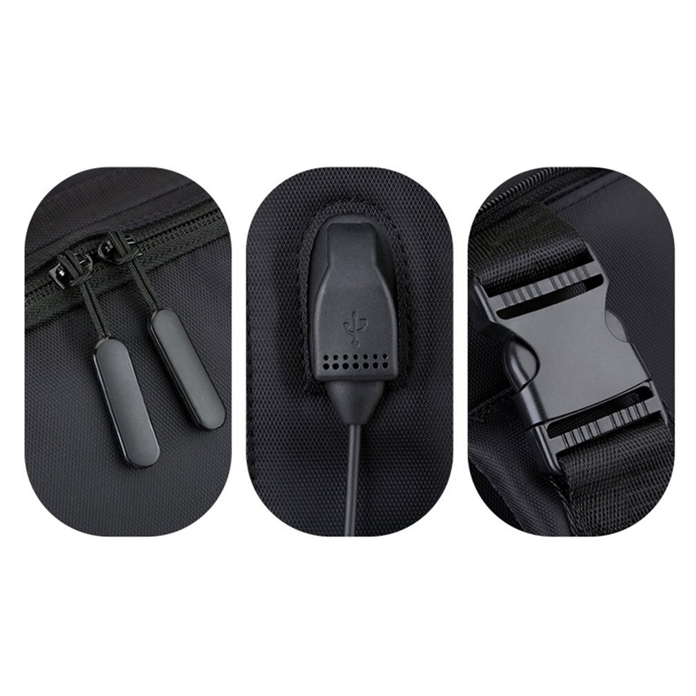 USB Male Backpack Business Computer Backpack Multi-Function Anti-Theft Usb Backpack Water-Resistant Polyester Cycling Bag