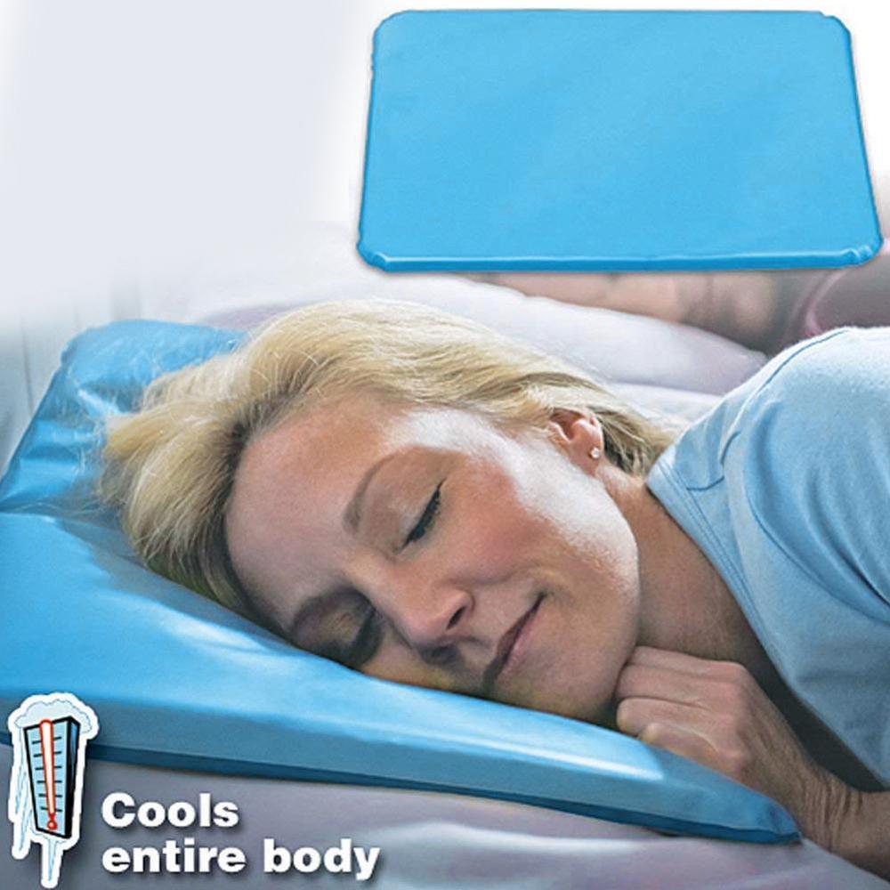 Almohadilla de Gel refrigerante para cama, almohada de ayuda Natural refrigerada, cómoda para dormir, viajar, dormir, con hielo, B5J4