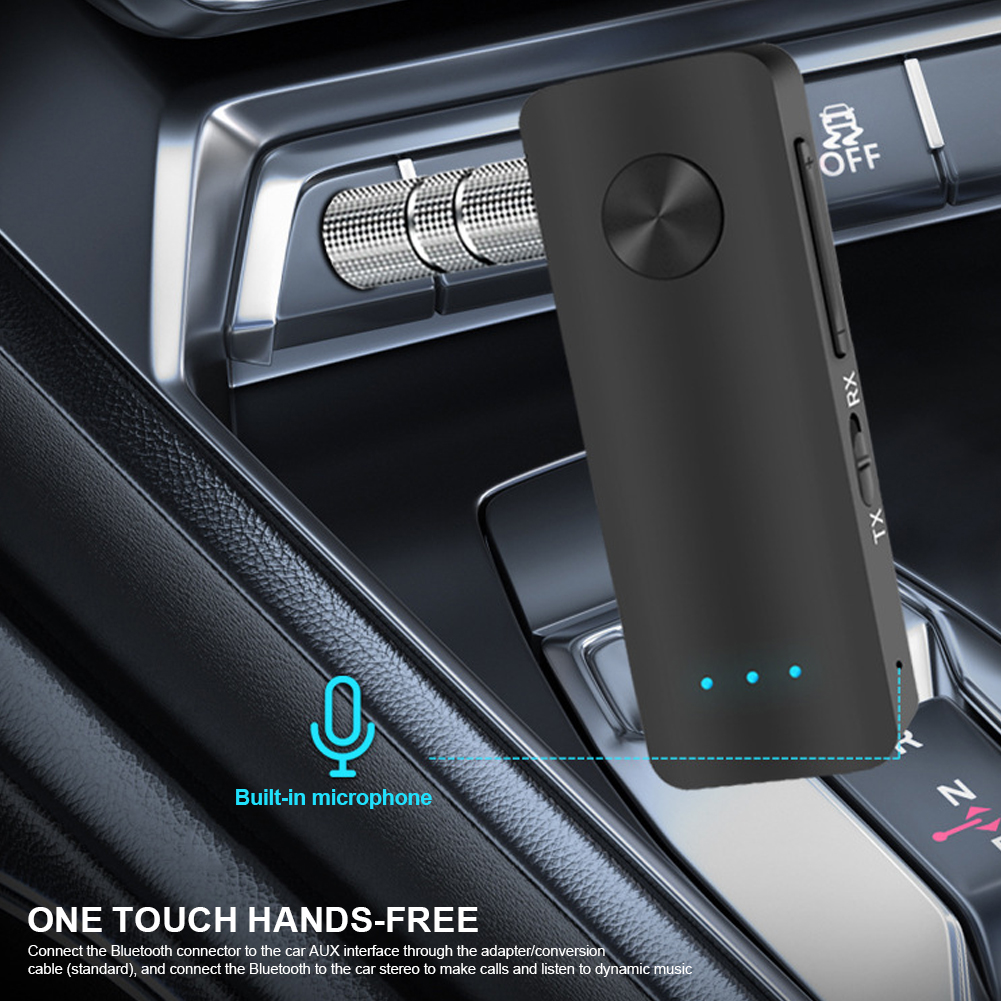 2 em 1 carro bluetooth 5.3 receptor de áudio transmissor sem fio adaptador handsfree 3.5mm áudio aux adaptador para tv pc kit áudio do carro