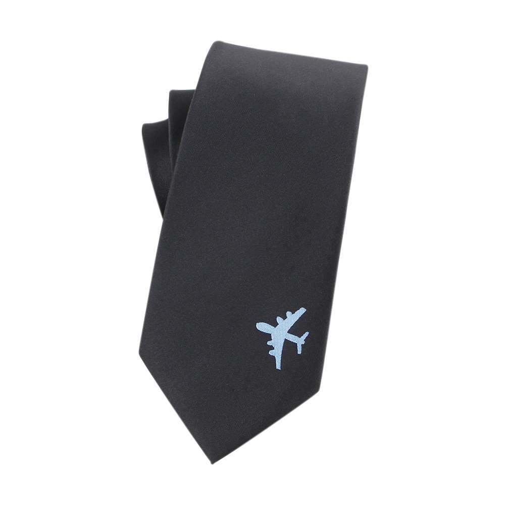 Veektie 8cm luftplan mønster slips solid sort forretning smukke seje bånd til mænd fly stil vestidos cravate