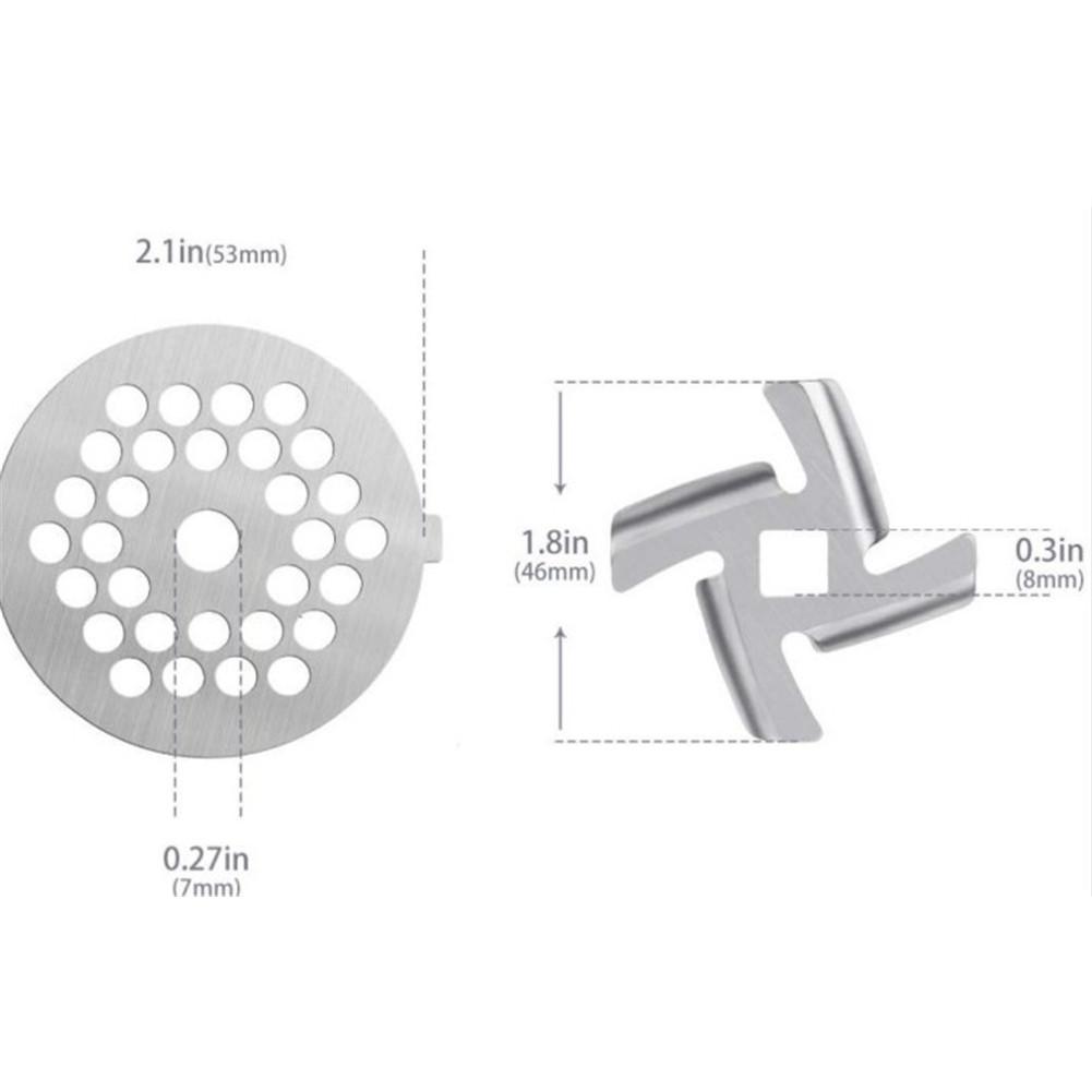 4PCS Meat Grinder Accessories Household Steel Alloy Meat Chopper Grinding Spare Part Accessories Quick Meat Mince