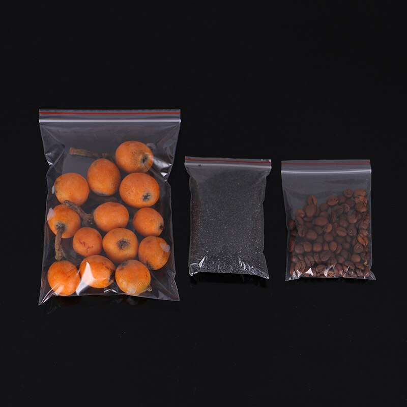 50pcs Clear Small Zip Lock Plastic Jewelry Bag Reclosable Transparent Plastic Package Ziplock Bag Thickness 0.08mm