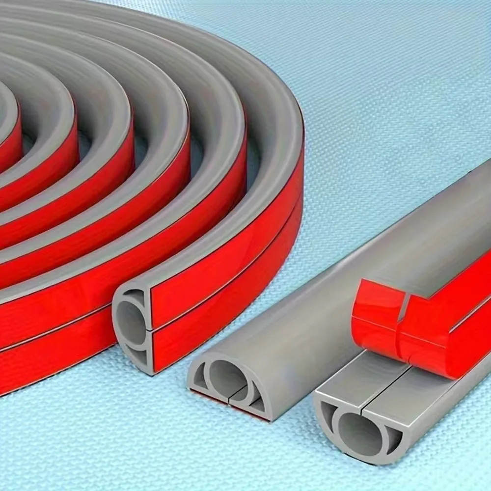 Floor Cord Cover Self-adhesive Car Door Seal Strip Waterproof Flexible Electrical Conduit Cable Protectors Home Wiring Accessory