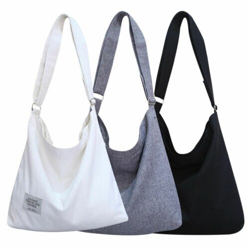 Frauen Segeltuch Handtasche Schulter Taschen groß Tote Geldbeutel Reisen Bote Landstreicher Tasche