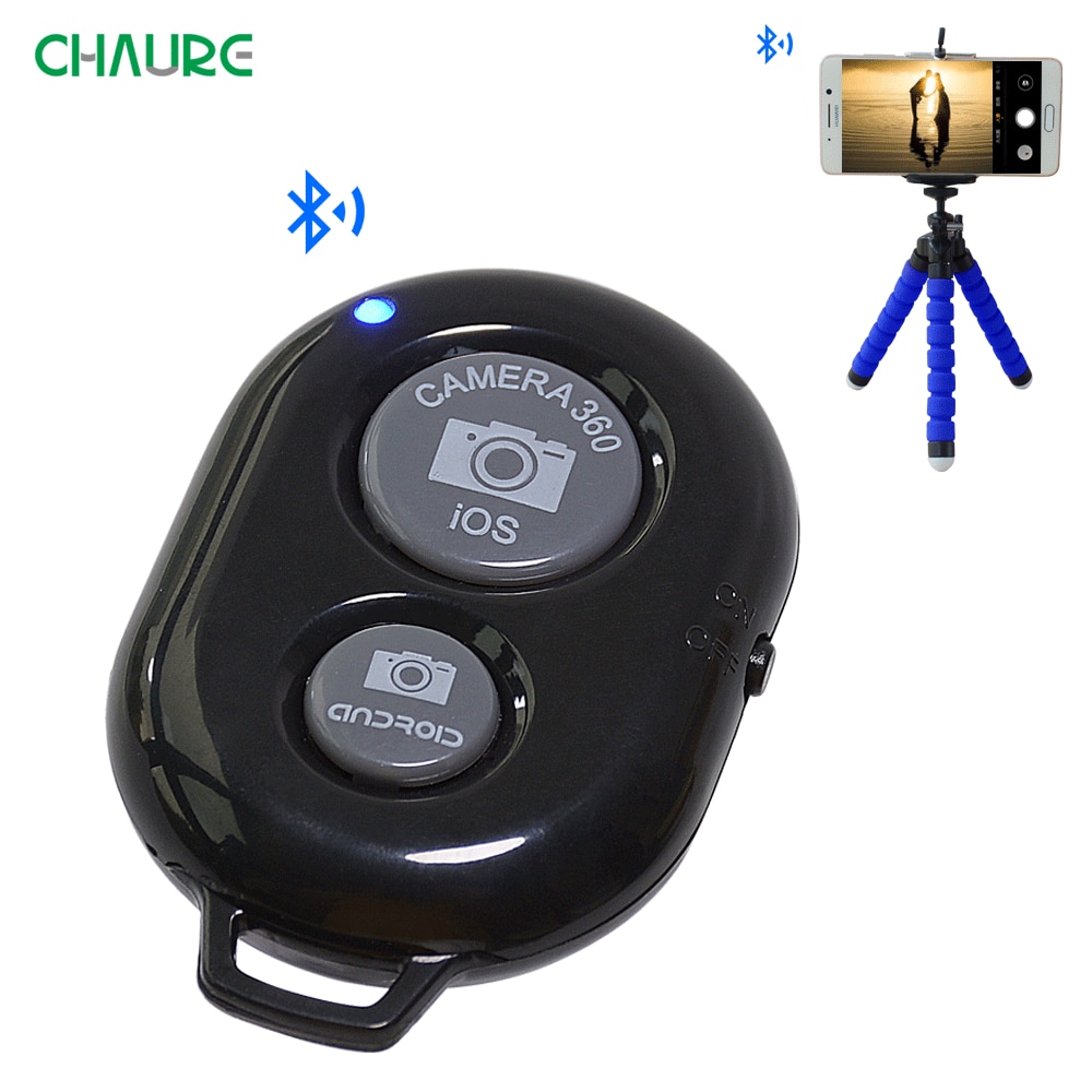Bluetooth Remote Afstandsbediening Sluiter Voor Smart Telefoon Camera Draadloze Bluetooth Camera Ontspanknop Selfie Accessoire