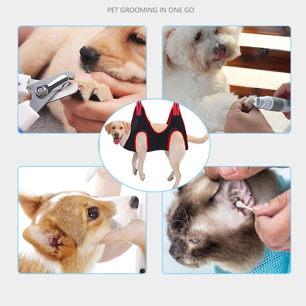 Puppy Dogs Cat Grooming Hammock Harness Dog Hammock Restraint Bag with Nail Clippers/Trimmer Nail File Ear/Eye Care Pet Supplies