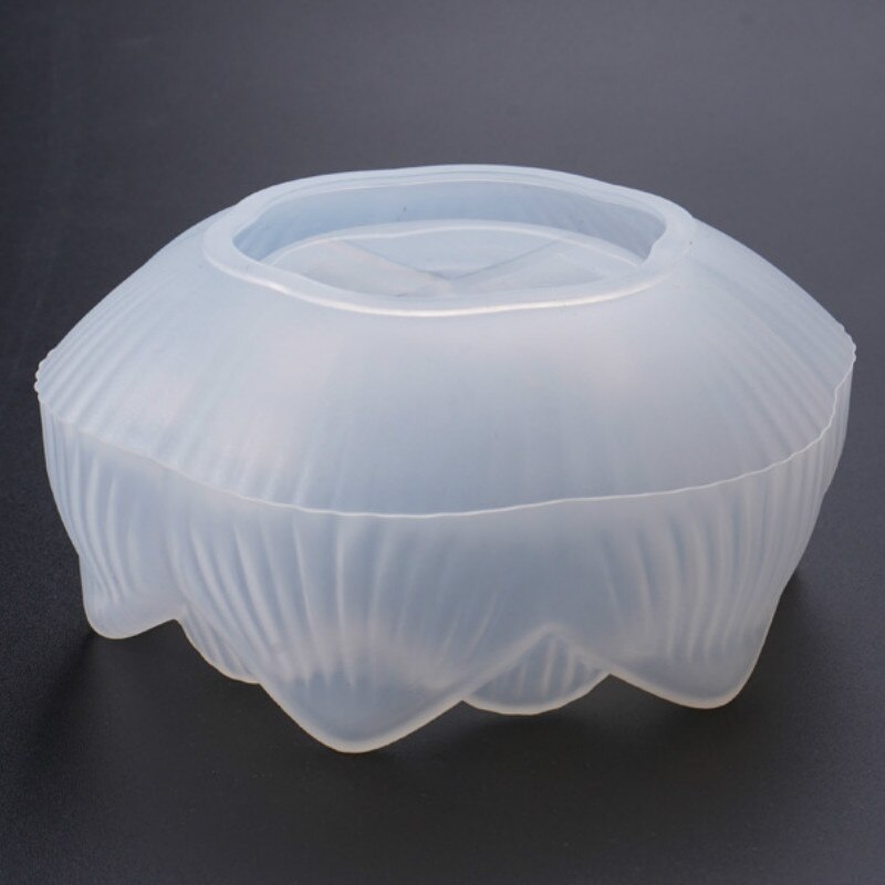Molde de silicona con forma de flor grande para almacenamiento de loto, plato con forma de flor, molde para Cenicero Floral, bandeja grande, molde para hacer flores, artesanía de resina epoxi