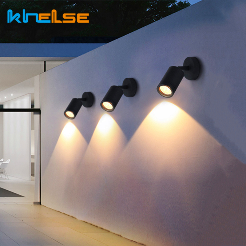 Outdoor LED GU10 Wall Lamp 5W/10W Stainless Steel Waterproof Up Down Spotlight Surface Mounted Garden Porch Wall Lighting Sconce