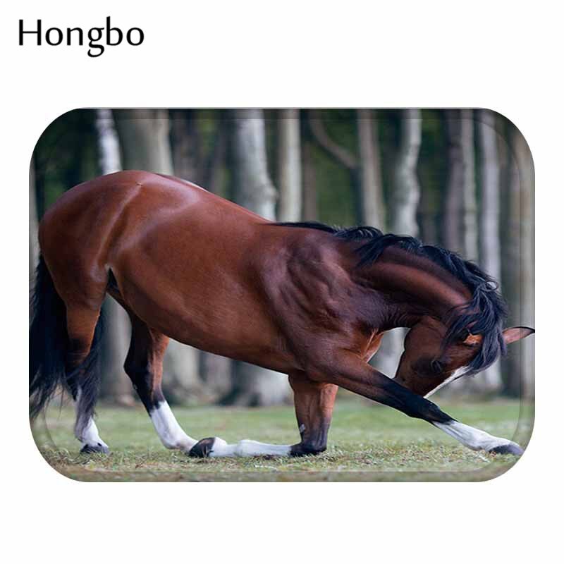 Hongbo-tyylinen majesteettiset hevosprinttimatot liukumattomat lattiamattot ulkomatot kirkkaat etuoven matot: 2