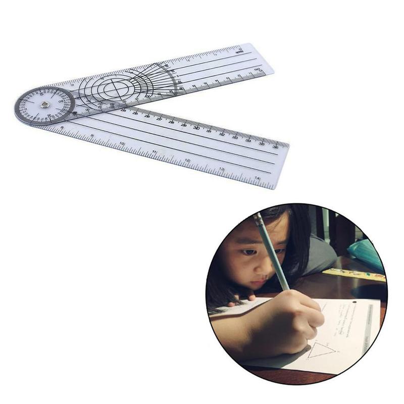 30cm Flexible Folding Ruler Three Horizontal Lines Ruler Corner Stationery Kids Angle School Measuring Rulers DIY