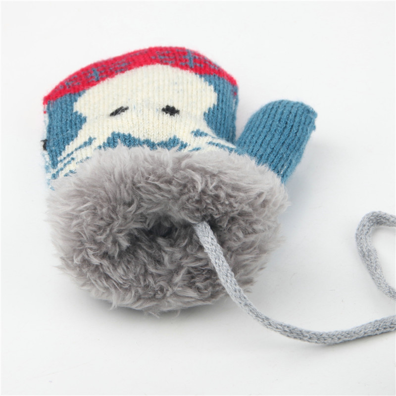 2-6T guanti per bambini caldi spessi più velluto bambini ragazze ragazzi guanti a maglia inverno bambini bambino corda guanto regalo di natale