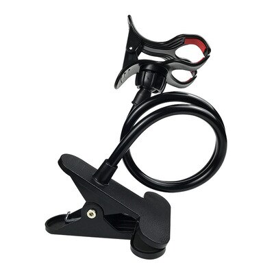 360 Drehung praktisch Halfter Stehen Hände Freie flexibel Clip Bett Schreibtisch Tisch Clip Halterung für Telefon Universal- Halterung: Schwarz
