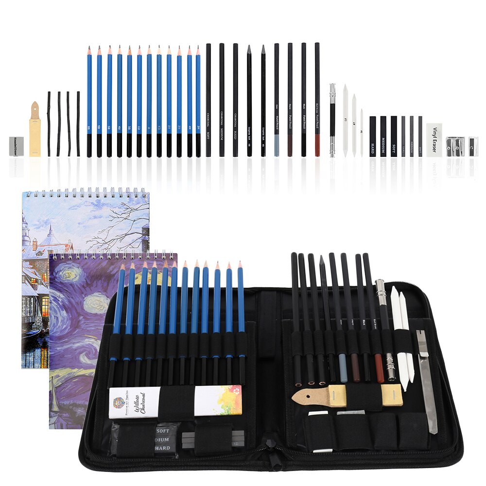 42Pcs Painting Art Sets Shcool Office Home Sketch Drawing Pains Set Graphite Sketch Pens Sketchbook For Drawing Art Supplies Kit