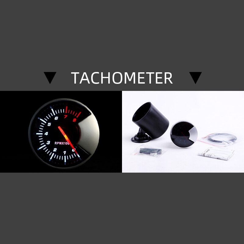 Jauge universelle de température de l&#39;huile, de l&#39;eau et du carburant, pression, volt, rapport Air/carburant, augmentation de la température des gaz d&#39;échappement, coque noire