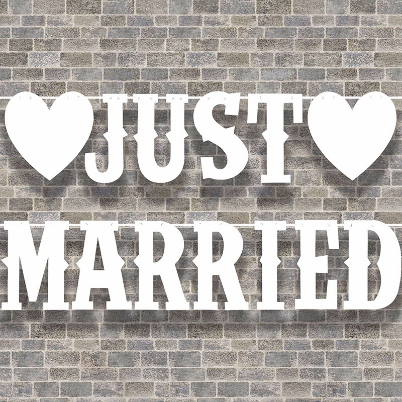 Bröllopsromantiskt nyss gift engagemang dekoration event bröllopsförnödenheter bunting banderoll fotobås rekvisita krans